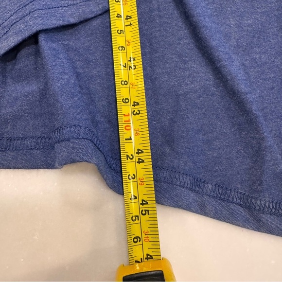 Halara Women’s Dress Deep V Neck Hi-Low Crossover Hem Flown Blue Sz M NWT - Picture 9 of 15